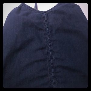 Denim crossback tank